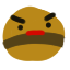 an angry burger, bouncing